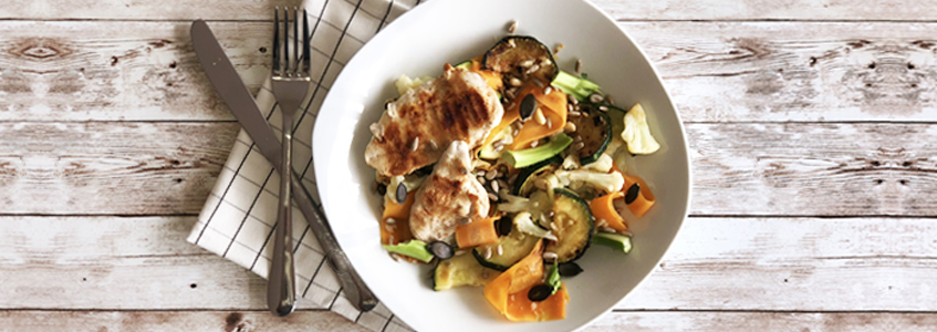 Cauliflower Tabbouleh With Asparagus and Courgette